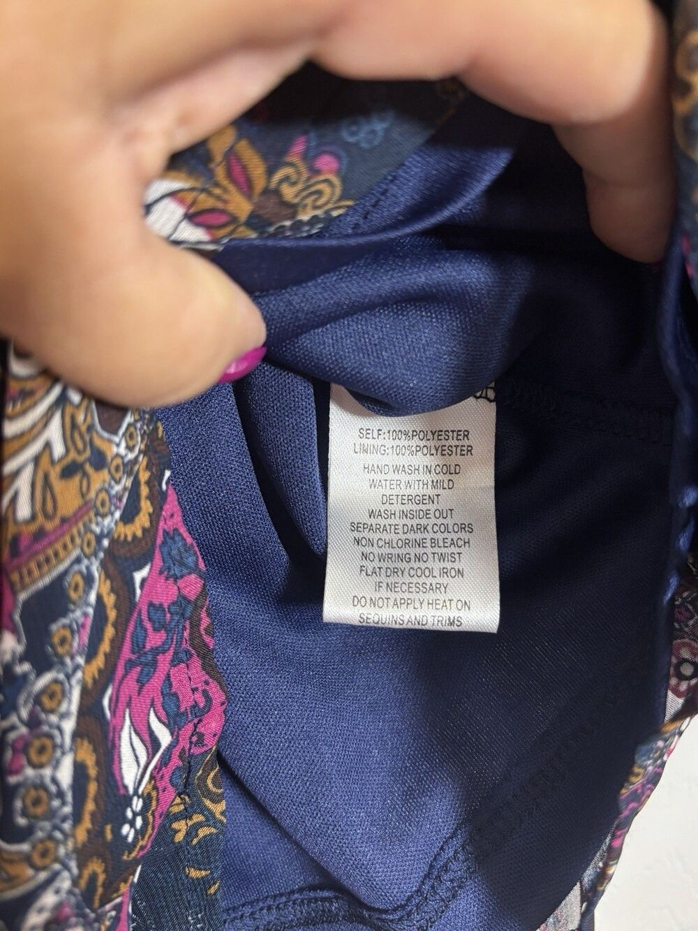 Truly Me by Sara Sara Girls Paisley Romper Navy Pink New With Tags . - Picture 8 of 8